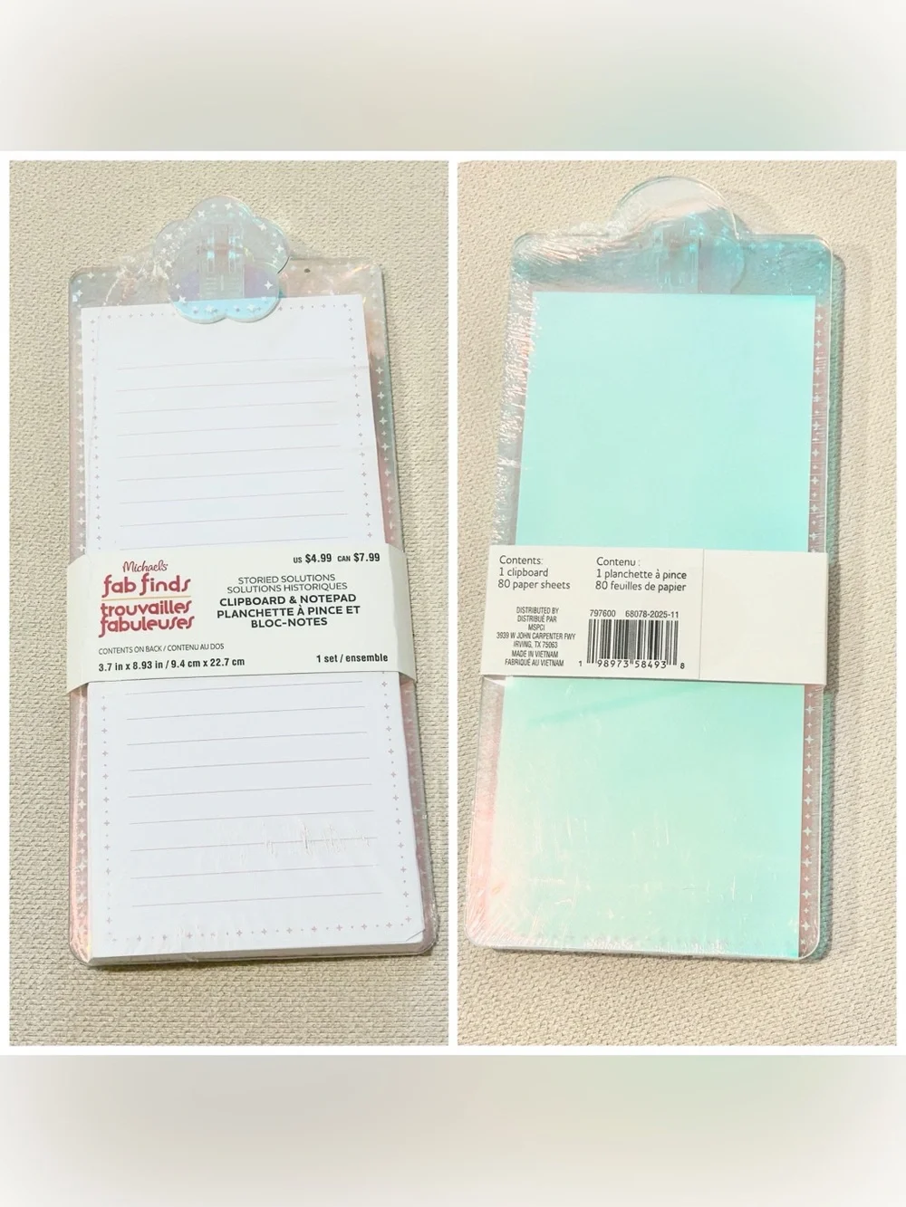 Girl’s Pastel Stationary Birthday Gift Set Back to School Supplies NWT Michael’s